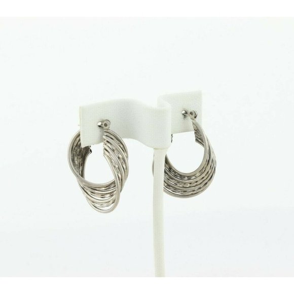 Sterling Silver Hoop Earrings - Picture 8 of 8